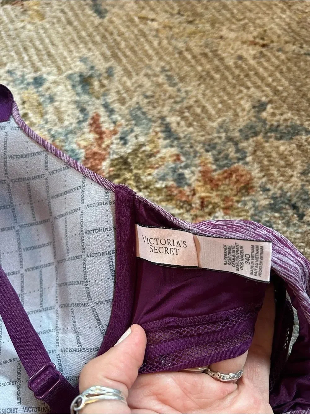 Victoria's Secret Purple Heathered Racerback Bra